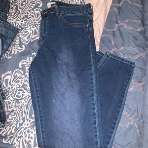 Basic denim straight leg jeans
